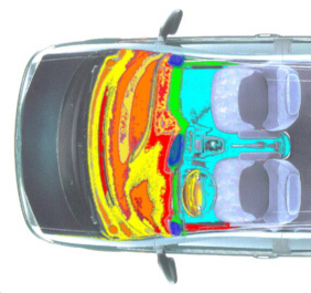 Car dashboard thermal image
